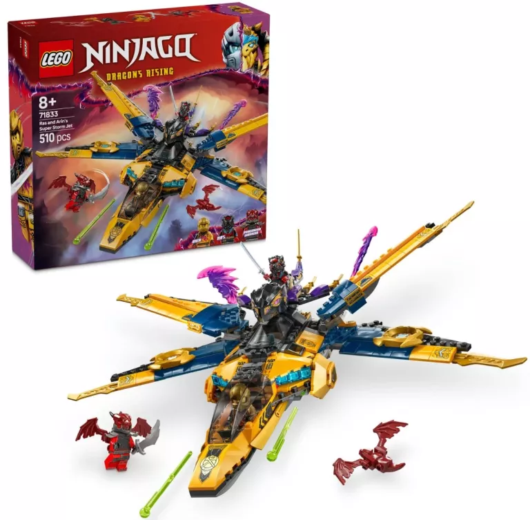 LEGO NINJAGO RAS, ARIN I SAMOLOT SUPERBURZOWY 71833