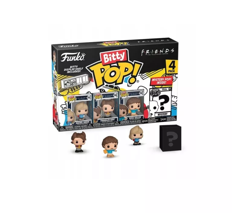 BITTY FUNKO POP! FRIENDS RACHEL GREEN, CHANDLER BING, ROSS GELLER, MYSTERY