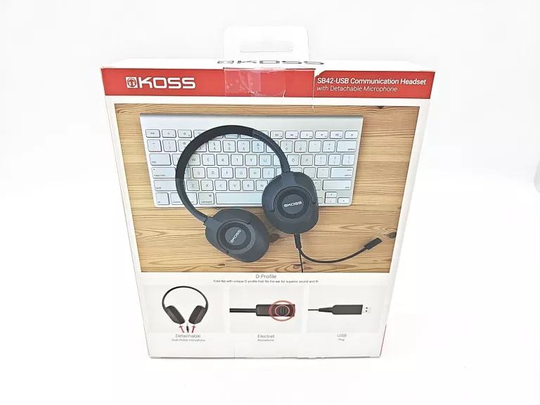 JAK NOWE SŁUCHAWKI NAUSZNE KOSS SB42-USB CZARNE