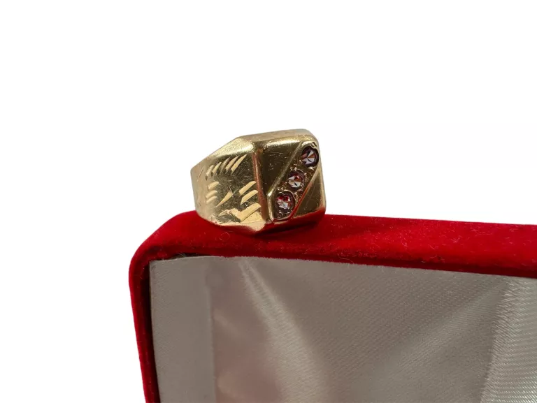 ZŁOTY DAMSKI SYGNET PRÓBY 585 / 3,87G / 10
