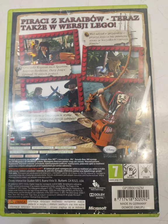 GRA LEGO PIRACI Z KARAIBÓW XBOX 360
