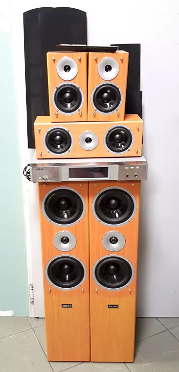 KINO DOMOWE AMPLITUNER AKIRA BK-166 + GŁOŚNIKI AKIRA GW-26B