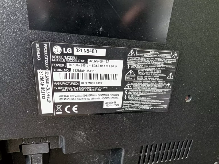 TELEWIZOR LG 32LN5400 @OKAZJA@