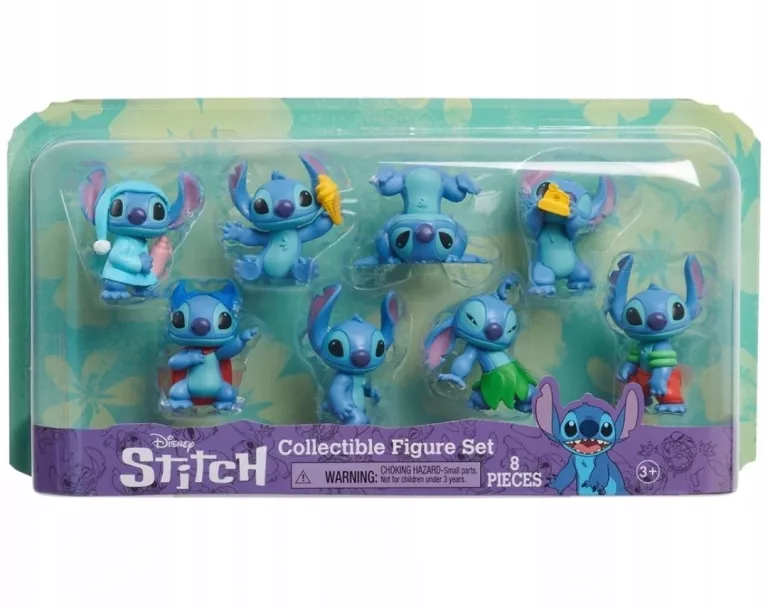 ORYGINALNY ZESTAW FIGUREK JUST PLAY DISNEY STITCH 8 SZT