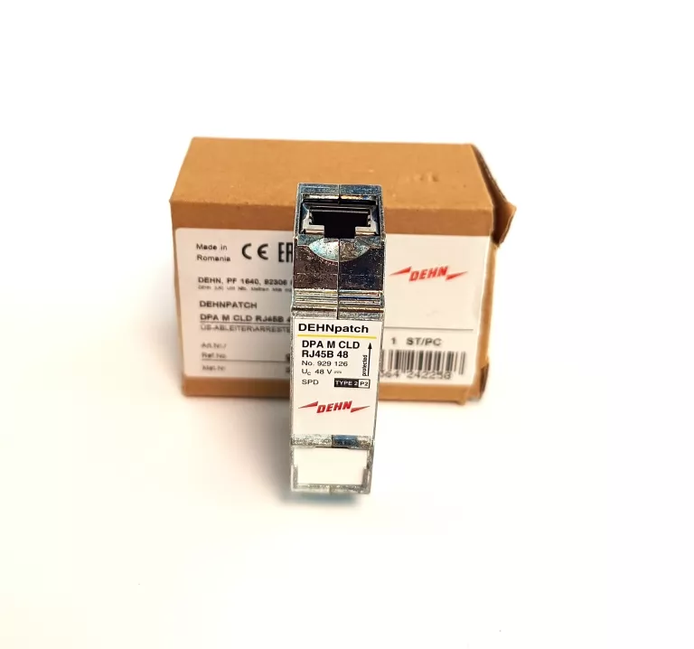 OGRANICZNIK PRZEPIĘĆ TYP 2 DEHNPATCH Z 2 GNIAZDAMI RJ45 PUDEŁKO