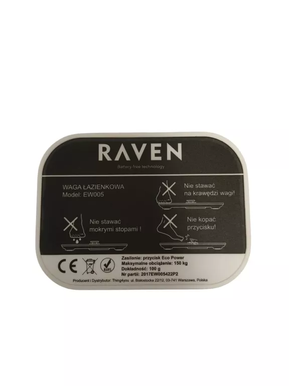 WAGA ŁAZIENKOWA RAVEN EW005X