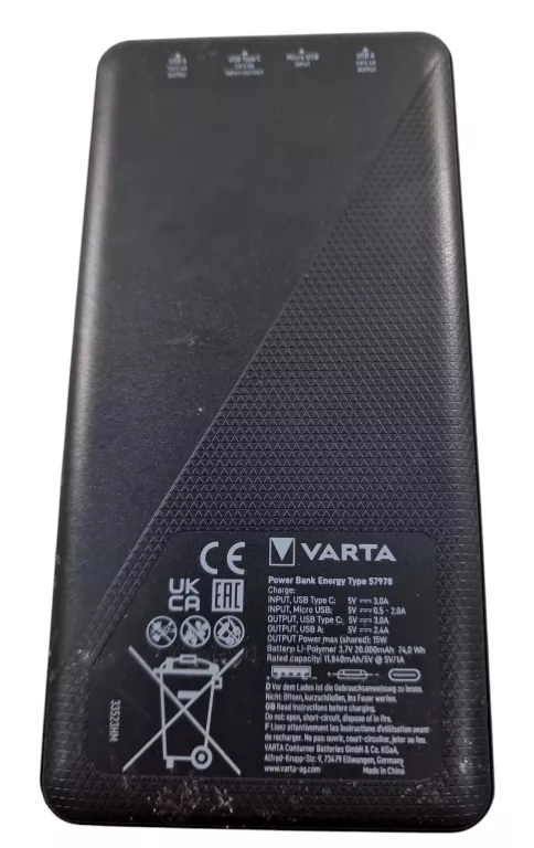 POWERBANK VARTA 20000 MAH BIAŁY