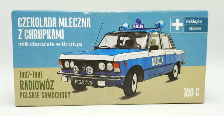 CZEKOLADA MLECZNA Z CHRUPKAMI RADIOWÓZ 1967-1991 POLSKIE SAMOCHODY