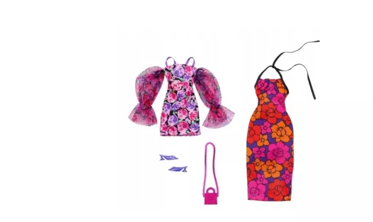 UBRANKA BARBIE MATTEL AKCESORIA UBRANIA BUTY TOREBKA MATTEL HJT35