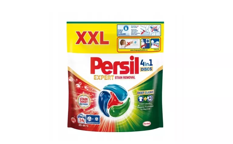 KAPSUŁKI DO PRANIA PERSIL DISCS EXPERT 4 IN 1 STAIN - 34 SZT.