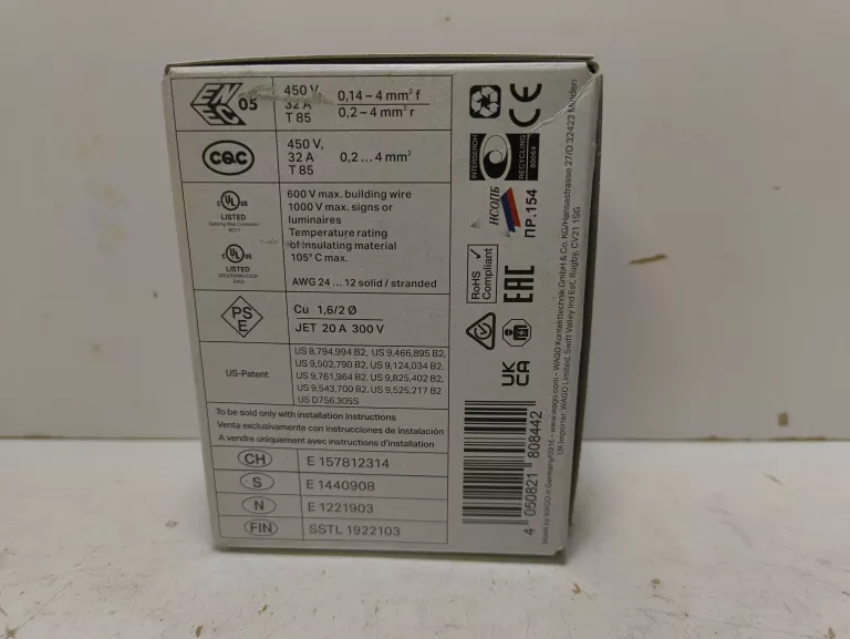 SZYBKOZŁĄCZKA WAGO 221-413 50SZT