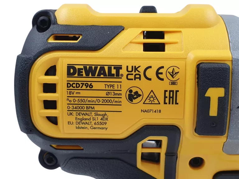 WKRĘTARKA DEWALT DCD796D2 18V XR BRUSHLESS + 2X AKU 2.0 AH