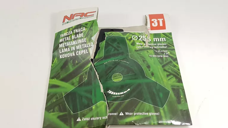 TARCZA TNĄCA DO KOSY SPALINOWEJ TRÓJZĘBNA NAC 255 MM X 25,4 MM X3T