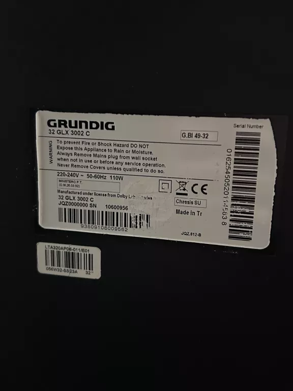 TELEWIZOR GRUNDIG 32 GLX 3002C BRAK PILOTA