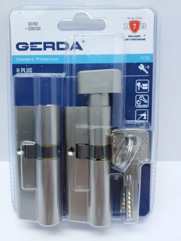 GERDA ZESTAW WKŁADEK H PLUS 30/50 + 30G/50 NIKIEL