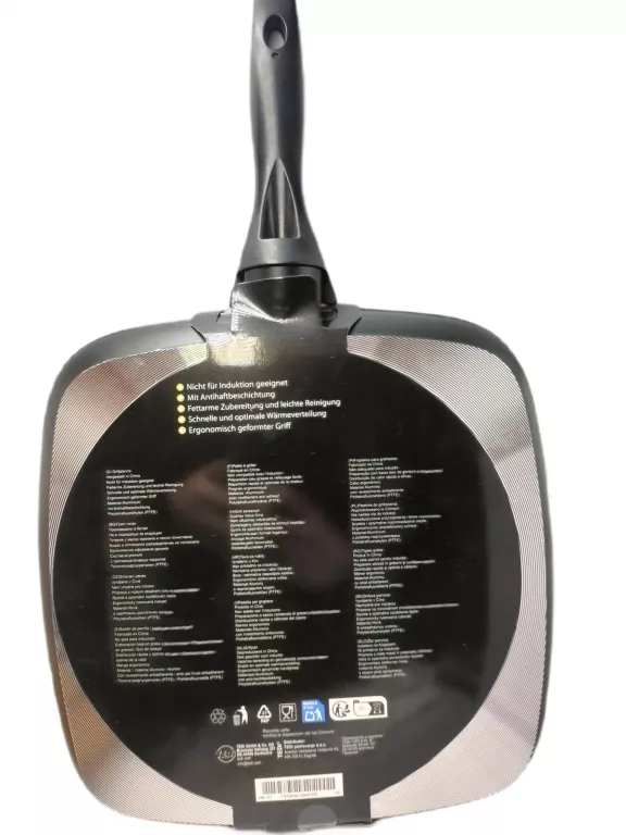 PATELNIA 28CM KWADRATOWA