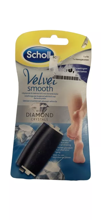 SCHOLL VELVET SMOOTH EXPRESS PEDI WITH DIAMOND CRYSTALS-2SZT.-WKŁAD