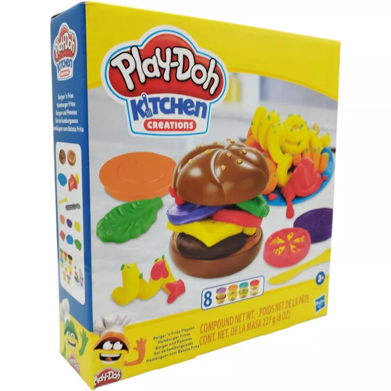 ZESTAW PLAY-DOH KITCHEN CREATIONS BURGER I FRYTKI CIASTOLINA