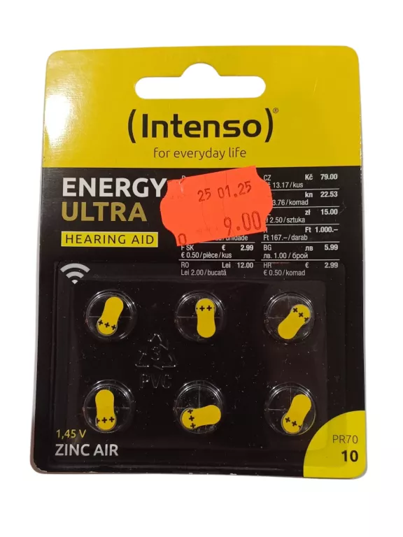 BATERIE DO APARATÓW SŁUCHOWYCH 10/PR70 INTENSO ENERGY ULTRA