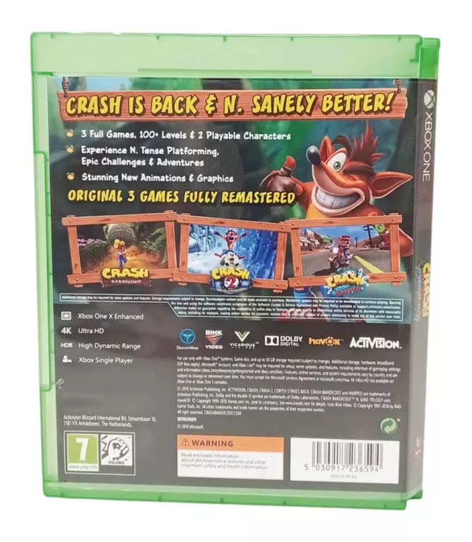 CRASH BANDICOOT NSANE TRILOGY XBOX ONE