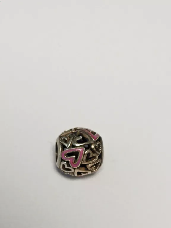 PANDORA PINK OPENWORK FREEHAND HEART CHARM