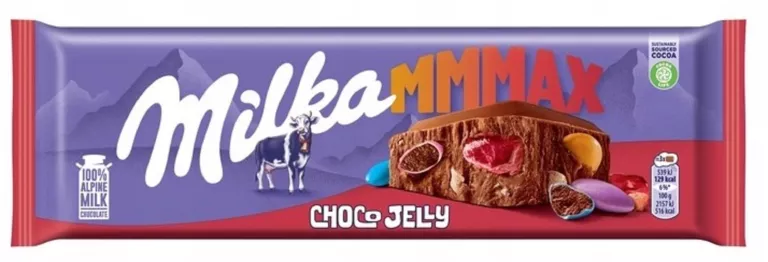 CZEKOLADA MILKA DUŻA MLECZNA MMMAX CHOCO JELLY Z ŻELKAMI I CUKIERKAMI 250G