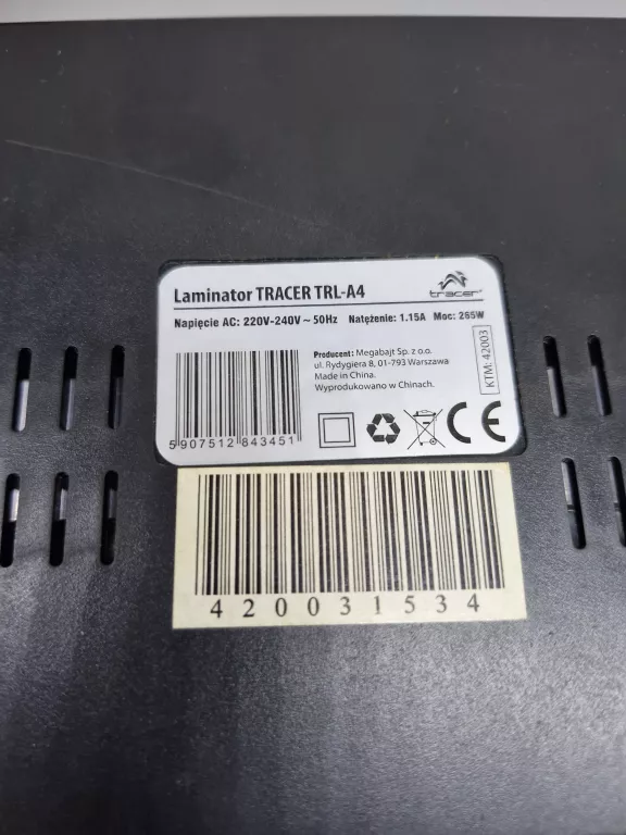 LAMINATOR TRACER TRL-A4 -
