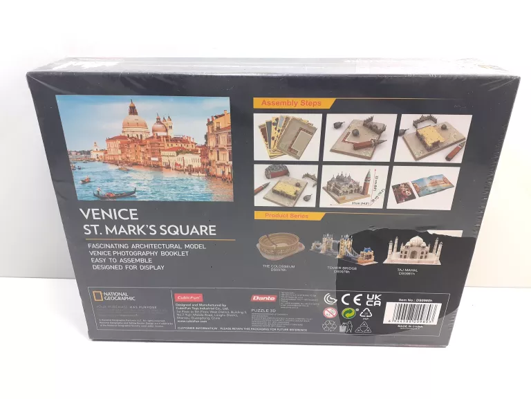 NATIONAL GEOGRAPHIC PUZZLE 3D VENICE MARK'S SQUARE PLAC ŚW. MARKA WENECJA