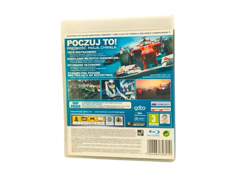 FORMULA 1 F1 2012 POLSKI DUBBING SONY PLAYSTATION 3 (PS3)