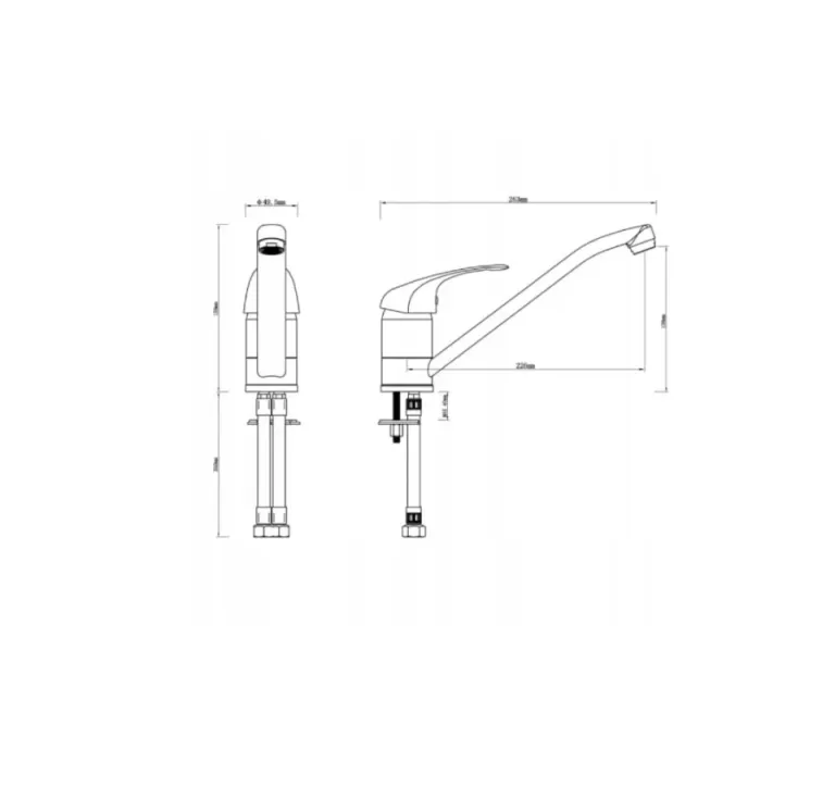 BATERIA ZLEWOZMYWAKOWA HUKA BEŻOWA 3663602931416