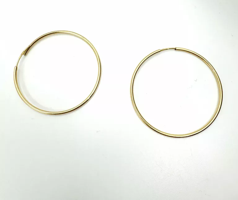 ZŁOTE KOLCZYKI DUŻE KOŁA 750/4,58G