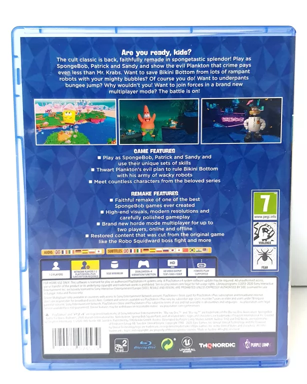 GRA SPONGEBOB BITWA O BIKINI DOLNE PS4