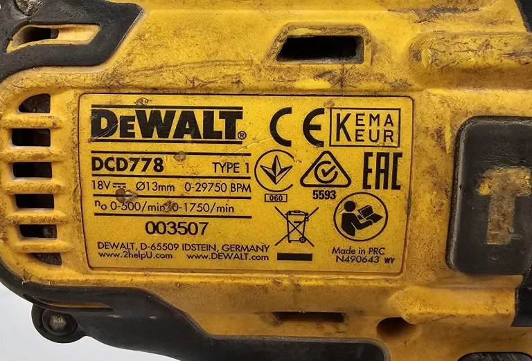 WKRĘTARKA DEWALT DCD778 KOMPLET + WALIZKA