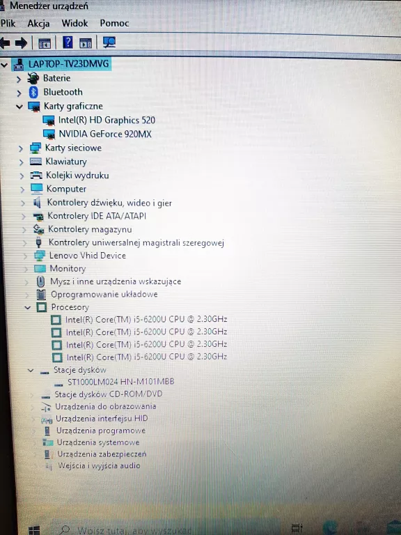 LAPTOP LENOVO IDEAPAD 310-15ISK 1TB HDD/6RAM/I5-6GEN/920MX/W10