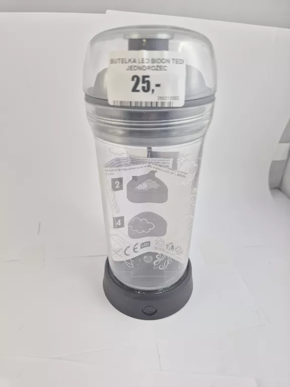 BUTELKA LED BIDON TEDI JEDNOROŻEC