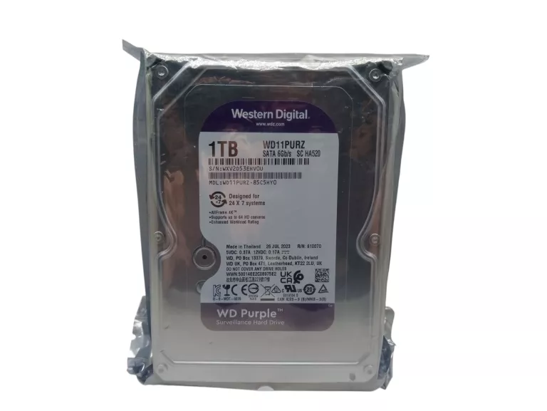 DYSK TWARDY WESTERN DIGITAL WD10PURX 1TB SATA 3,5" DO REJESTRATORÓW CCTV