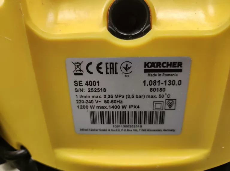 ODKURZACZ PIORĄCY KARCHER SE 4001 ZESTAW