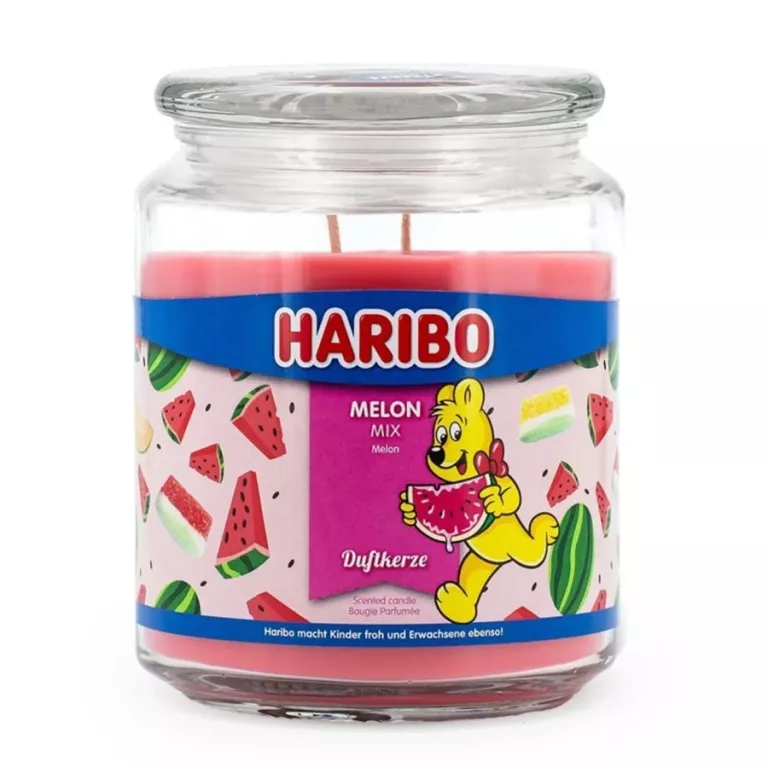 ŚWIECA ZAPACHOWA MELON MIX HARIBO - WKŁAD 510G - ZAPACH ARBUZOWE ŻELKI