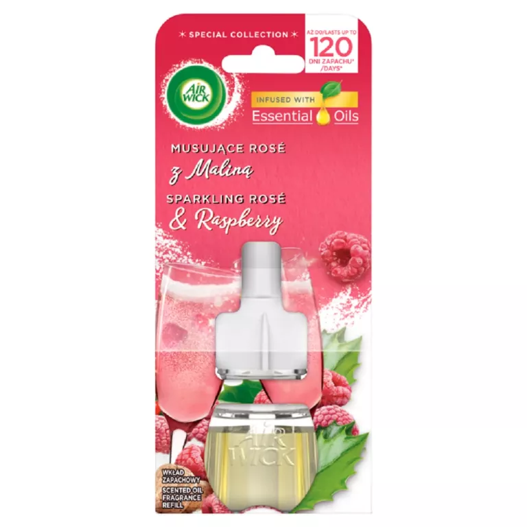 AIR WICK WKŁAD ELEKTRYCZNY MUSUJĄCE ROSE Z MALINĄ SPARKLING ROSE 19ML