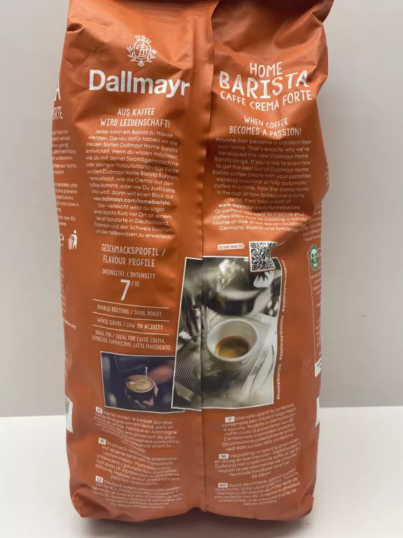 KAWA ZIARNISTA MIESZANA DALLMAYR HOME BARISTA CAFFE CREMA FORTE 1000 G