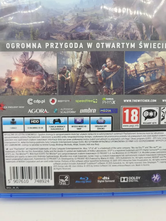 GRA NA PS4 WIEDŹMIN 3 DZIKI GON PL