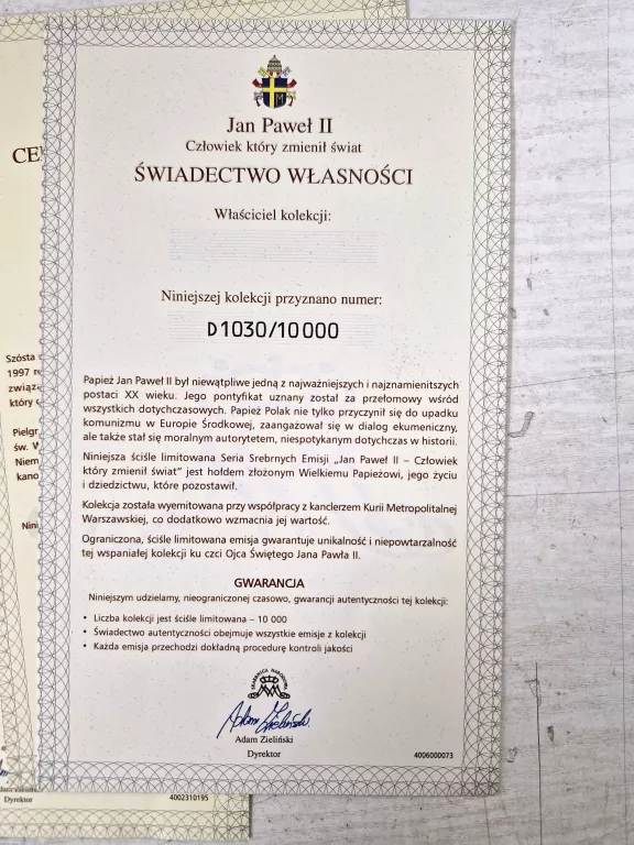 ZESTAW MEDALI, JAN PAWEŁ II, CZŁOWIEK KTÓRY ZMIENIŁ ŚWIAT 24 MONET