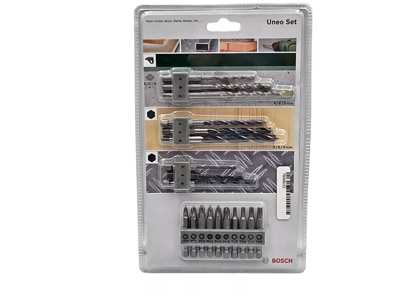 BOSCH ZESTAW BITÓW WIERTEŁ UNEO SET 19SZT