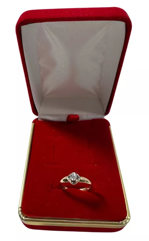 ŚLICZNY ZŁOTY PIERŚCIONEK PRÓBY 585 / R. 12 / 1,55G!