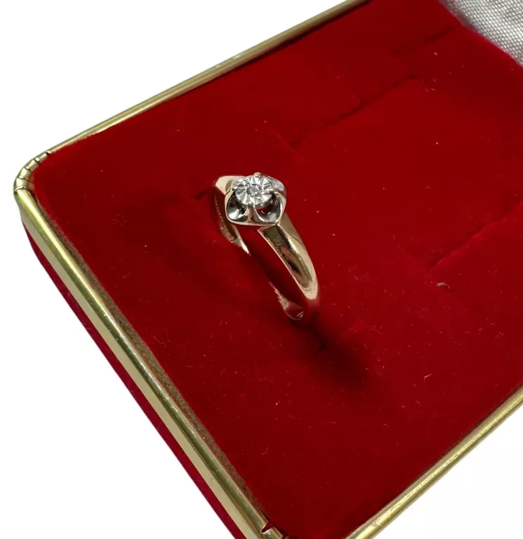 ŚLICZNY ZŁOTY PIERŚCIONEK PRÓBY 585 / R. 12 / 1,55G!