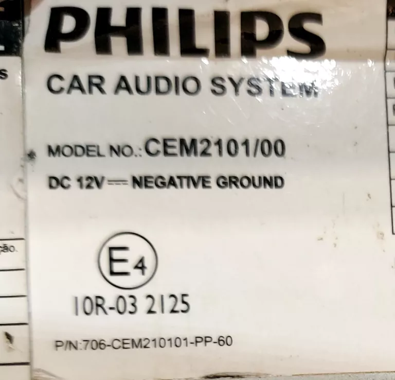 RADIO SAMOCHODOWE PHILIPS CEM2101