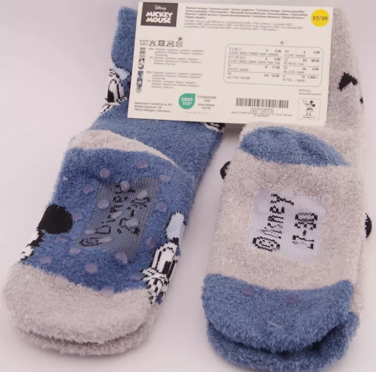 SKARPETKI TERMOAKTYWNE 2 MICKEY MOUSE 27/30 ANTYPOŚLIZGOWE
