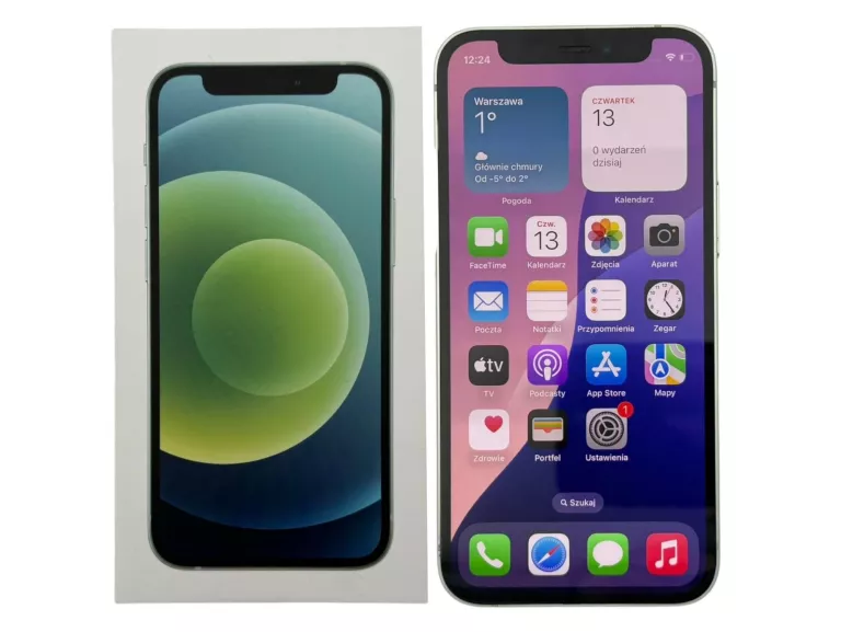 TELEFON APPLE IPHONE 12 MINI 5G 5,4'' 64GB BAT.77% ZIELONY