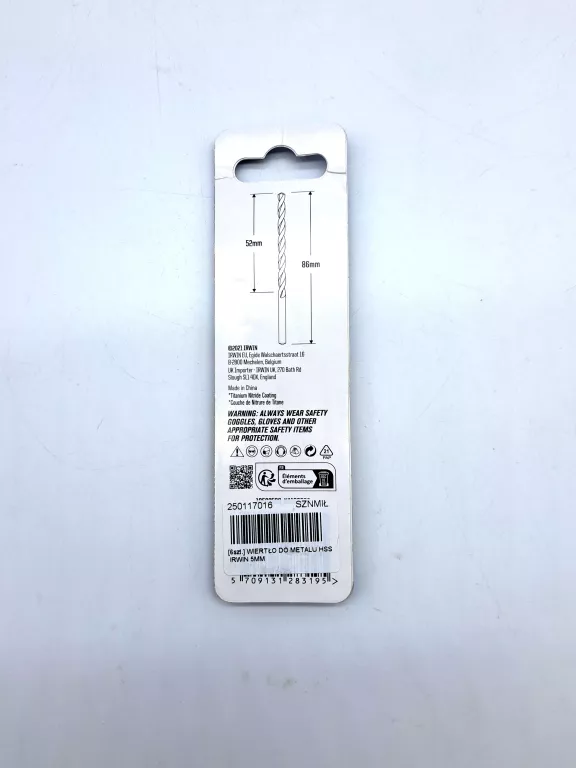WIERTŁO DO METALU HSS IRWIN 5MM