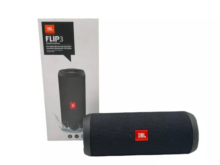GŁOŚNIK PRZENOŚNY BLUETOOTH JBL FLIP 3 STEALTH EDITION CZARNY